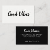 Goede Vibes / Trendy Lettertype Visitekaartje (Voorkant / Achterkant)