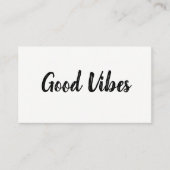 Goede Vibes / Trendy Lettertype Visitekaartje (Voorkant)