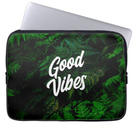Goede Vibes Tropical Leaf Design Laptop Sleeve