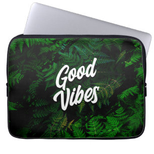 Goede Vibes Tropical Leaf Design Laptop Sleeve