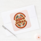 Goede Vibes Vierkante Sticker (Envelop)