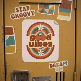 Goede Vibes Vierkante Sticker
