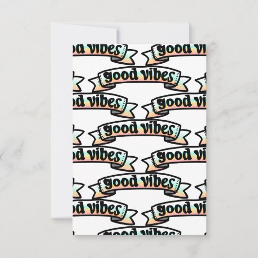 Goede Vibes Vrede Liefde Banner Kaart (Voorkant)