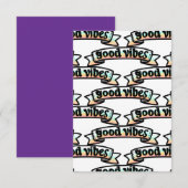 Goede Vibes Vrede Liefde Banner Kaart (Voorkant / Achterkant)