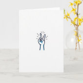 Goede Vibes Vredesteken Kaart (Gele Bloem)