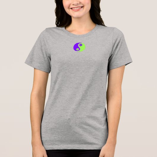 Goede vibes vrouwen T-shirt paarse en groen (Voorkant)