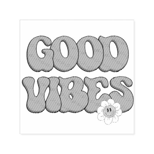 Goede Vibes Zelfinktende Stempel (Design)