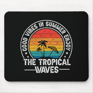 Goede Vibes Zomer Tropische Golven Muismat