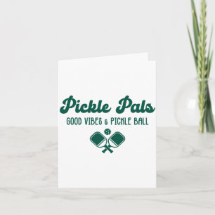 Goede vibraties en pickle ball vrienden grappig sp kaart