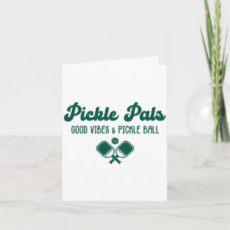 Goede vibraties en pickle ball vrienden grappig sp kaart