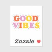 goede vibraties kleurrijke moderne letter positiev