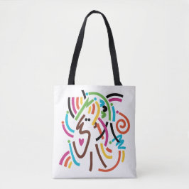 Goede vibraties Moderne Abstracte Canvas tas