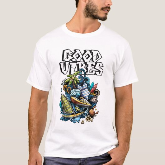 goede vibraties t-shirt (Voorkant)