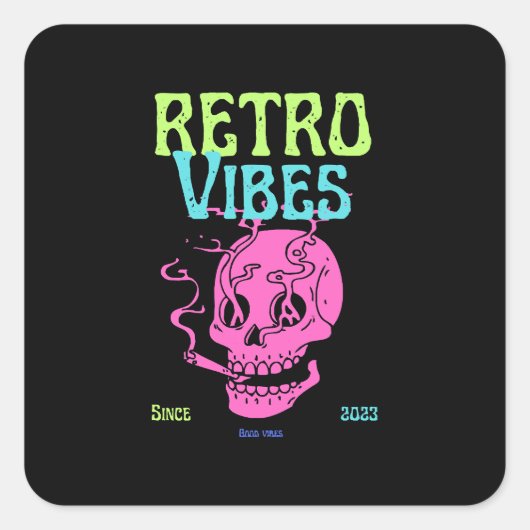 Goede vibraties vierkante sticker (Voorkant)