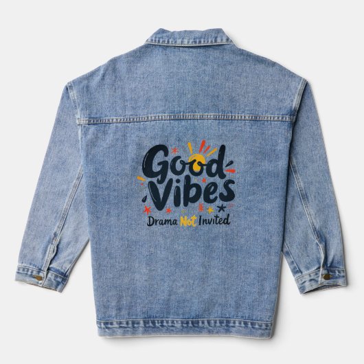 Goede vibs denim jacket (Achterkant)