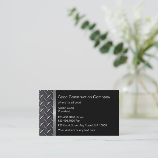 Goede Visitekaartjes voor de bouw (Staand voorkant)