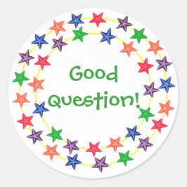 Goede vraag, Circle of colorful stars stickers