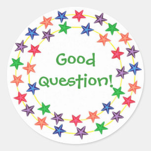 Goede vraag, Circle of colorful stars stickers