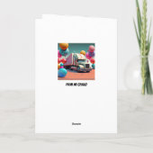 Goede vriend vrachtwagenchauffeur grappige verjaar kaart (Achterkant)