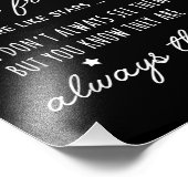 Goede vriend zijn als sterren, ze zijn er altijd. foto afdruk (Hoek)