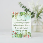 Goede vrienden begrijpen Inspirerend Briefkaart (Staand voorkant)