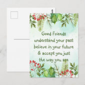 Goede vrienden begrijpen Inspirerend Briefkaart (Voorkant / Achterkant)