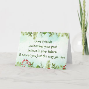 Goede vrienden begrijpen Inspirerend kerst Kaart
