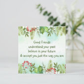 Goede vrienden begrijpen Inspirerend kerst Kaart (Staand voorkant)