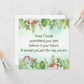 Goede vrienden begrijpen Inspirerend kerst Kaart (Voorkant / Achterkant in situ)