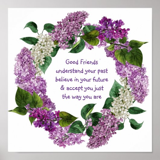 Goede vrienden begrijpen Inspirerend prijsopgave Poster (Voorkant)