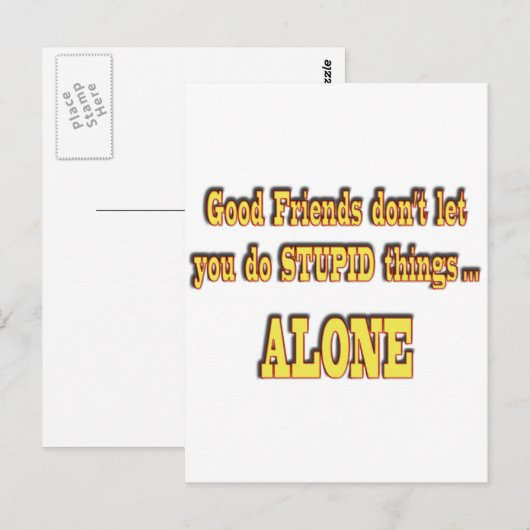 Goede vrienden briefkaart (Voorkant / Achterkant)