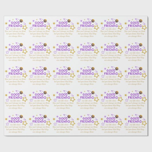 Goede vrienden cadeaupapier (Vlak)