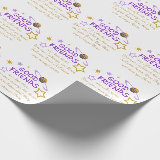 Goede vrienden cadeaupapier (Hoek)