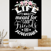 Goede vrienden en avontuur poster (Keuken)