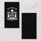 Goede vrienden en goede avonturen in de Camping Hi Visitekaartje (Voorkant / Achterkant)