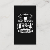 Goede vrienden en goede avonturen in de Camping Hi Visitekaartje (Voorkant)