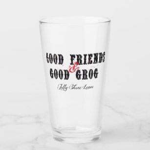 Goede vrienden en goede grog glas