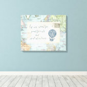 Goede vrienden en grote avonturen Citaat Canvas Afdruk (Insitu (Houten vloer))