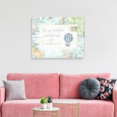 Goede vrienden en grote avonturen Citaat Canvas Afdruk (Insitu (Woonkamer))