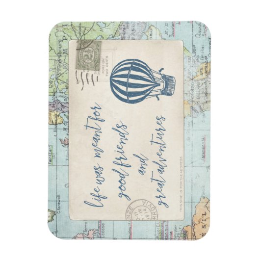 Goede vrienden en grote avonturen Citaat Magneet (Verticaal)