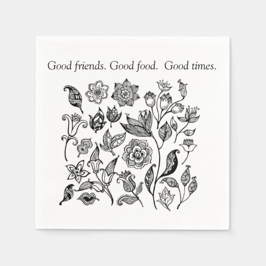 Goede vrienden. Goed eten, goede tijden servetten (Voorkant)