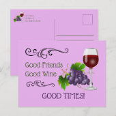 Goede vrienden, goede wijn briefkaart (Voorkant / Achterkant)