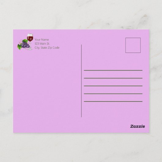 Goede vrienden, goede wijn briefkaart (Achterkant)