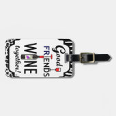 Goede vrienden hebben samen wijn gewonnen! bagagelabel (Voorkant horizontaal)