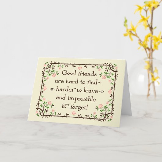 Goede vrienden kaart (Gele Bloem)