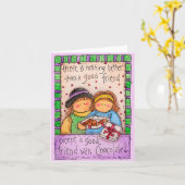 Goede Vrienden Kaart (Gele Bloem)