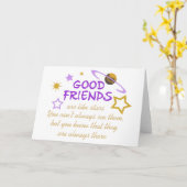 Goede vrienden kaart (Gele Bloem)