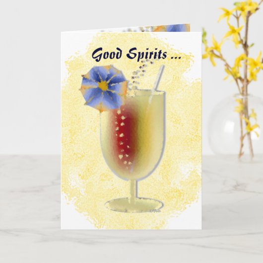 Goede vrienden kaart (Gele Bloem)