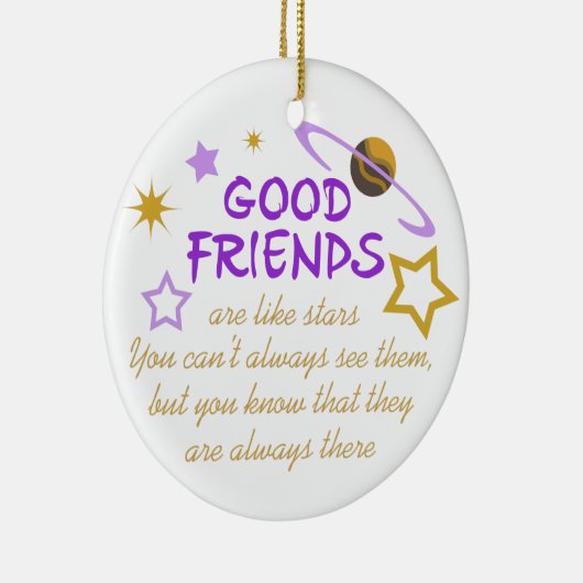 Goede vrienden keramisch ornament (Rechts)