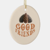 Goede vrienden keramisch ornament (Rechts)